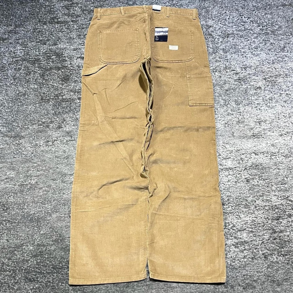 NWT Gap Corduroy Pants Carpenter Mens 36x32 Tan Baggy Wide Leg Utility VTG Y2K